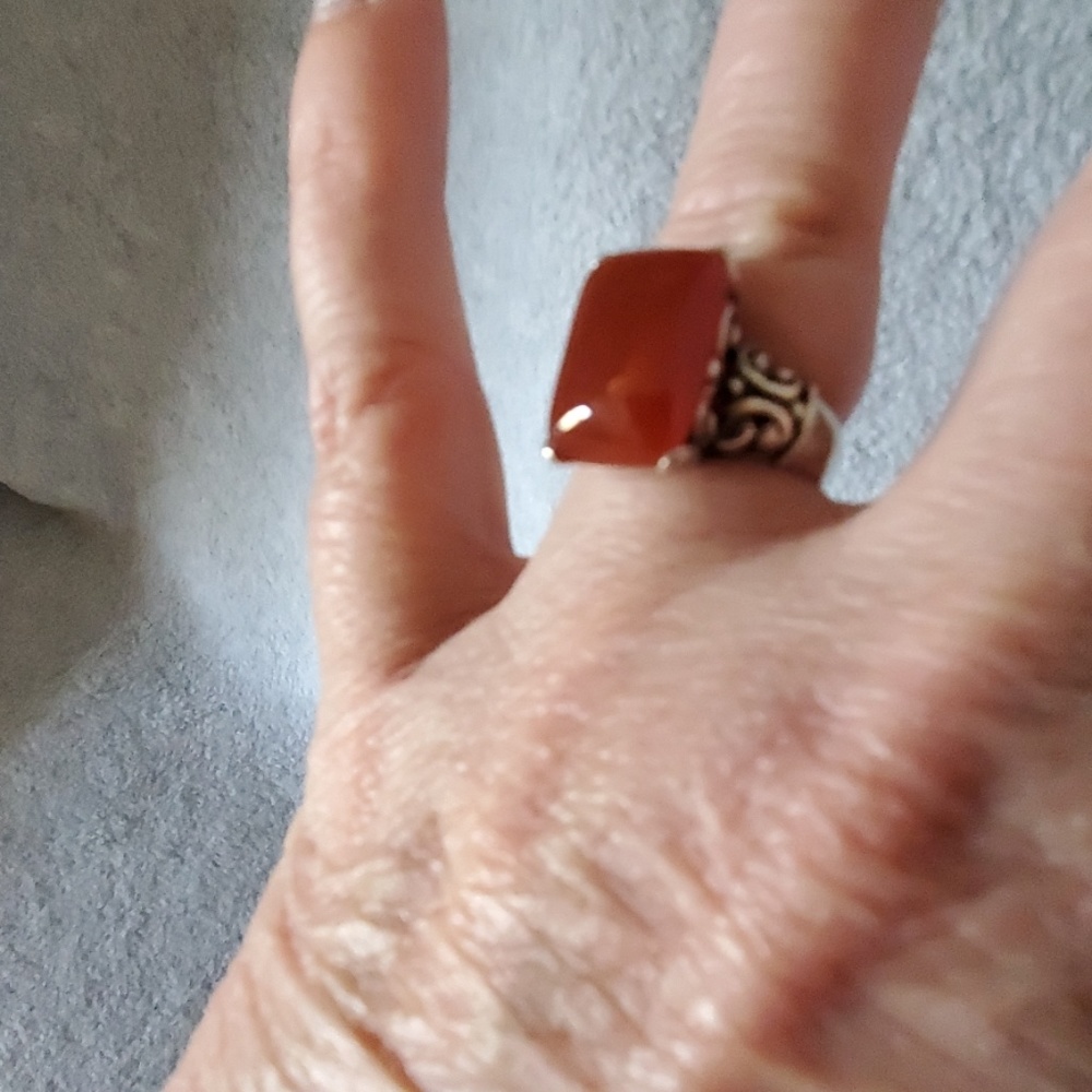 Sterling Silver carnelion ring